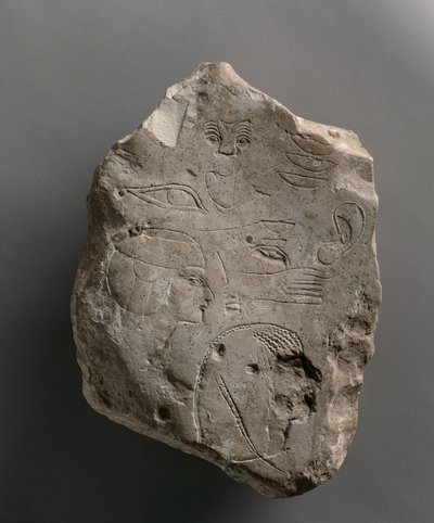 Pezzo di prova lavorato su entrambi i lati, c.1391-1353 a.C. da Egyptian 18th Dynasty