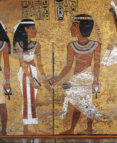 Tutankhamon e la sua regina, Tomba di Tutankhamon, Luxor, Egitto da Egyptian 18th Dynasty