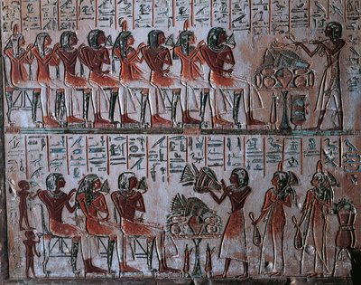 Dettaglio della Stele di Kara da Egyptian 19th Dynasty