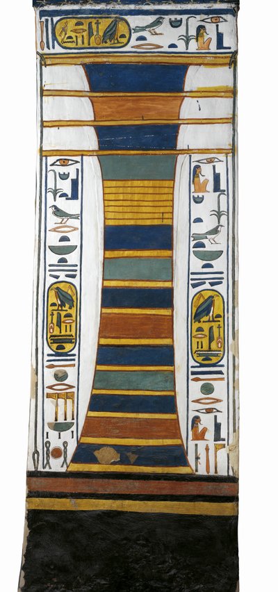 Egitto, Tebe, Luxor, Valle delle Regine, Tomba di Nefertari, pilastro Djed che rappresenta la colonna vertebrale di Osiride con midollo osseo di resurrezione, dalla XIX dinastia da Egyptian 19th Dynasty