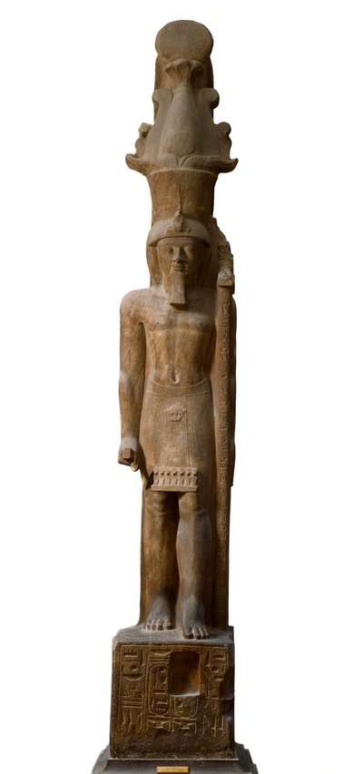 Antichità egizia: statua del faraone Sethi II da Egyptian 19th Dynasty