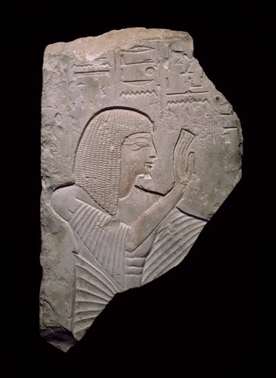 Frammento di un rilievo che ritrae Neferhotep, Nuovo Regno, inizio Dinastia 19, c.1292-1202 a.C. da Egyptian 19th Dynasty