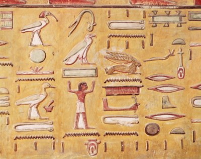 Geroglifici, dalla Tomba di Seti I, Nuovo Regno da Egyptian 19th Dynasty