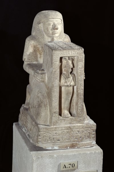 Statua naofora dello scriba reale, Seti, con Osiride nel naos, Nuovo Regno, c.1279-1213 a.C. da Egyptian 19th Dynasty