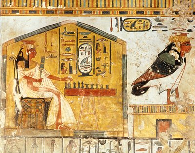 Nefertari che gioca a senet (dettaglio) da Egyptian 19th Dynasty