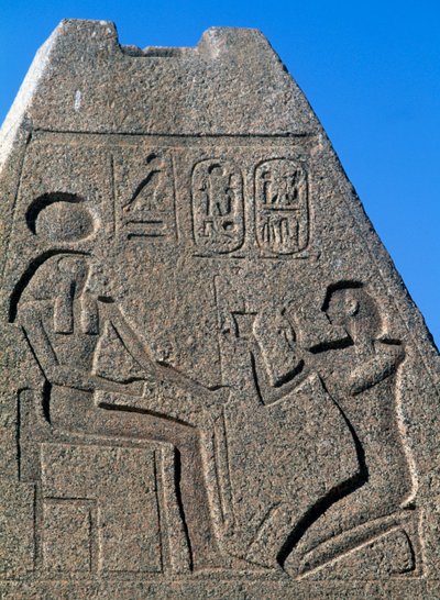 Obelisco con rilievi e iscrizioni di Ramesse II, Grande Tempio di Amon, Tanis, Egitto, Civiltà Egizia, Nuovo Regno, XIX Dinastia da Egyptian 19th Dynasty