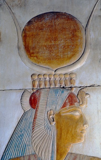 Profilo di Iside, Tempio di Seti I, Abido da Egyptian 19th Dynasty