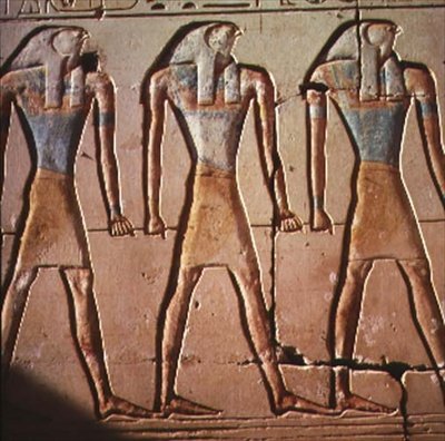 Rilievo raffigurante Horus, dal Tempio di Ramses II, c.1298 a.C. da Egyptian 19th Dynasty