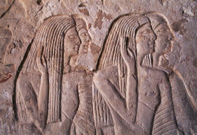 Rilievo raffigurante gruppo di donne, tomba di Leteya, Saqqara, Egitto, civiltà egizia, Nuovo Regno, Dinastia XIX da Egyptian 19th Dynasty