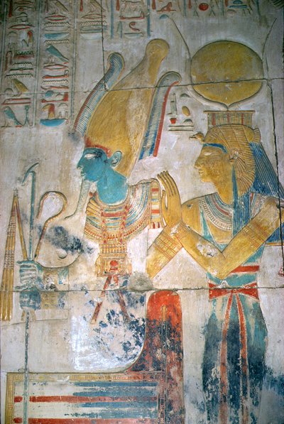 Rilievo di Osiride e Iside, Nuovo Regno da Egyptian 19th Dynasty