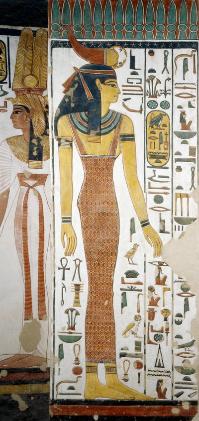 Selqet, dettaglio degli affreschi nella camera sepolcrale di Nefertari, Valle delle Regine, Luxor, Tebe (Patrimonio Mondiale dell