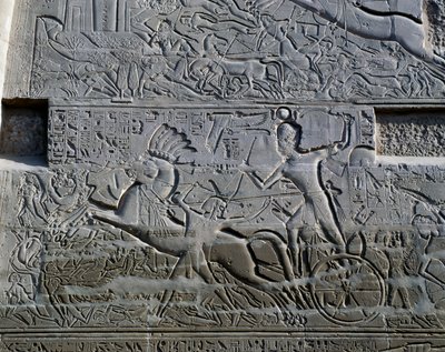 Campagne di Seti I in Siria e Palestina, rilievo, parete esterna nord della Grande Sala Ipostila, complesso templare di Karnak (Patrimonio dell