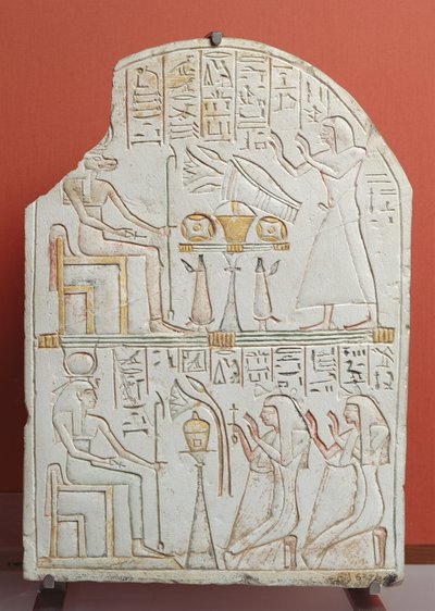 Stele di Penboui, guardiano di Deir el-Medina, da Tebe, Nuovo Regno da Egyptian 19th Dynasty