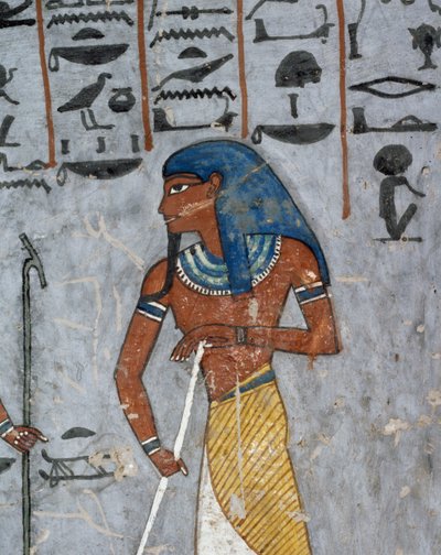 Il dio Atum, affresco, camera funeraria, Tomba di Ramses I (KV16), Valle dei Re, Tebe (Patrimonio Mondiale dell