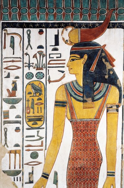 La dea Selkis, affresco, ingresso al vestibolo, Tomba di Nefertari (QV66), Valle delle Regine, Tebe (Lista del Patrimonio Mondiale dell