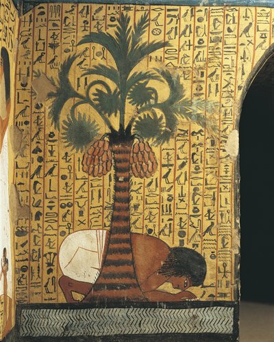 Tomba di Pashedu, pittura murale di uomo che prega da Egyptian 19th Dynasty