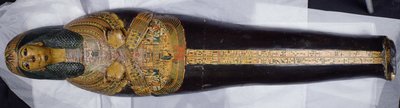 Coperchio interno della mummia di Nesyamun, possibilmente trovata a Deir El-Bahri, Nuovo Regno, c.1100 a.C. da Egyptian 20th Dynasty
