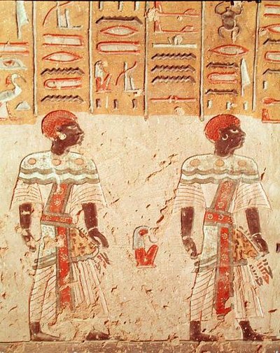 Nubiani, dalla tomba di Ramses III (c.1184-1153 a.C.) Nuovo Regno da Egyptian 20th Dynasty