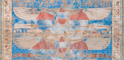 Immagine in rilievo dipinta sulla volta da Egyptian 20th Dynasty