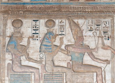 Immagine in rilievo dipinta sul muro da Egyptian 20th Dynasty