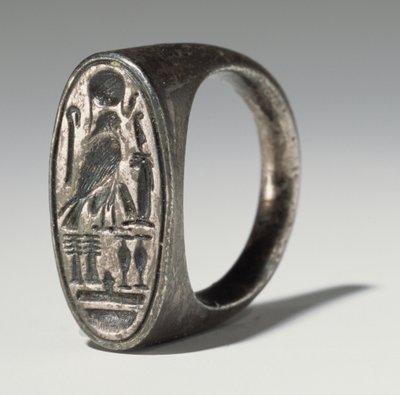 Anello appartenente a Ramses IV (1153-1147 a.C.) Nuovo Regno da Egyptian 20th Dynasty