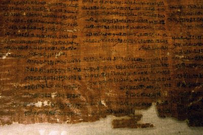 Il papiro degli scioperi: documento amministrativo in cui sono registrati gli scioperi avvenuti durante il regno di Ramses III (1186-1070 a.C.) a Deir el Medina. I lavoratori della città interruppero il loro lavoro quando non ricevettero le loro razioni al da Egyptian 20th Dynasty