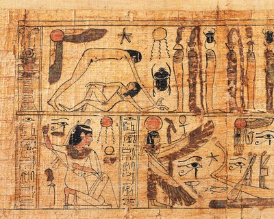 Papiro funerario di Serimen, sacerdote di Amon, (dettaglio) da Egyptian 21st Dynasty