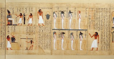 Papiro mitologico di Imenemsaouf, Terzo Periodo Intermedio, c.1000 a.C. (dettaglio) da Egyptian 21st Dynasty