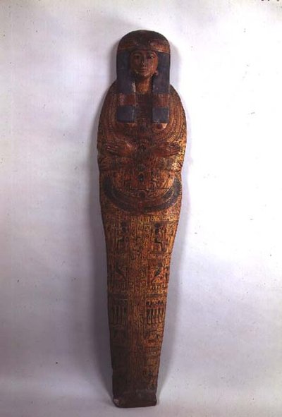Cassa del sarcofago della cantante Tentamon, Terzo Periodo Intermedio (legno policromo) da Egyptian 21st Dynasty