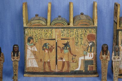Cassetta Ushabti con una scena di psicostasi, Terzo Periodo Intermedio da Egyptian 21st Dynasty