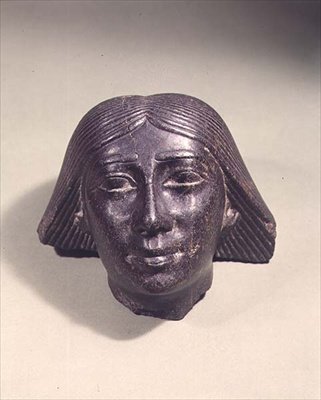 Testa di un uomo, probabilmente un alto funzionario, c.700 a.C. da Egyptian 25th Dynasty