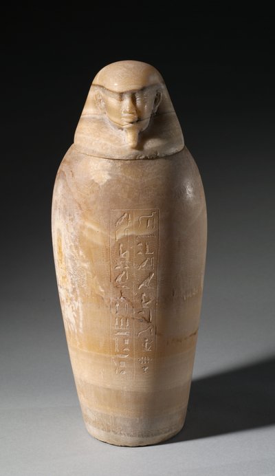 Vaso canopo con testa di uomo, 664-525 a.C. da Egyptian 26th Dynasty