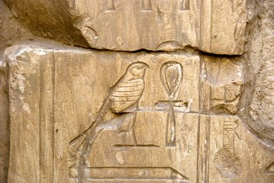 Antichità egizia: cartiglio di Ankh Hor. Tomba di Ankh-Hor (XXVI dinastia), Luxor (Tebe), Egitto da Egyptian 26th Dynasty