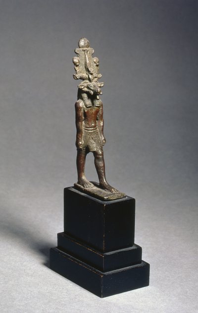 Figura di Harsaphes, una divinità con testa di ariete, Periodo Tardo, c.600 a.C. (bronzo) da Egyptian 26th Dynasty