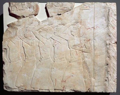 Rilievo dalla tomba di Nes-Peka-Shuty, Deir El-Bahri, Tebe, (dettaglio) da Egyptian 26th Dynasty