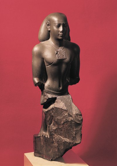 Statua di Iahmes Saneith, un alto funzionario civile, Periodo Saite, c.570-526 a.C. da Egyptian 26th Dynasty