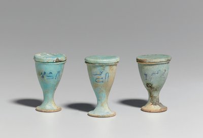 Tre coppe, 664-30 a.C., Periodo Tardo - Tolemaico da Egyptian 26th Dynasty