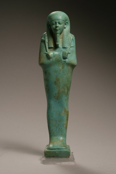 Figura Ushabti per Hekaemsaf, Ammiraglio della Flotta, regno di Amasis, 570-526 a.C. (faience) da Egyptian 26th Dynasty