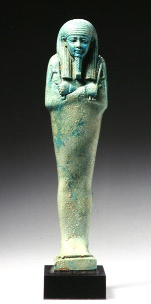 Figura ushabti per Nakht-Hor-em-heb-mes-em-khereden, Periodo Tardo Dinastico, c.600 a.C. da Egyptian 26th Dynasty