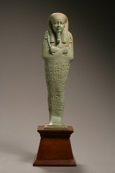 Figura Ushabti per Neferibre-si-Neith, Periodo Tardo Dinastico, regno di Amasis, 570-526 a.C. (faience) da Egyptian 26th Dynasty
