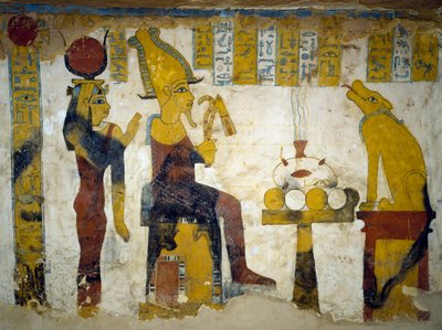 Pitture murali dalla camera funeraria della Tomba di Pa Nentwy, Oasi di Bahariya, Giza, Egitto. Civiltà egizia, XXVI dinastia, 663-525 a.C. da Egyptian 26th Dynasty