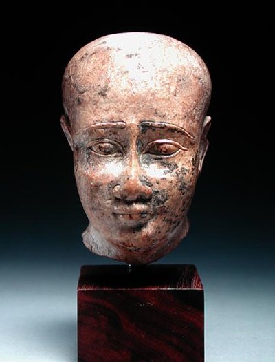 Testa maschile, c.350 a.C. da Egyptian 30th Dynasty