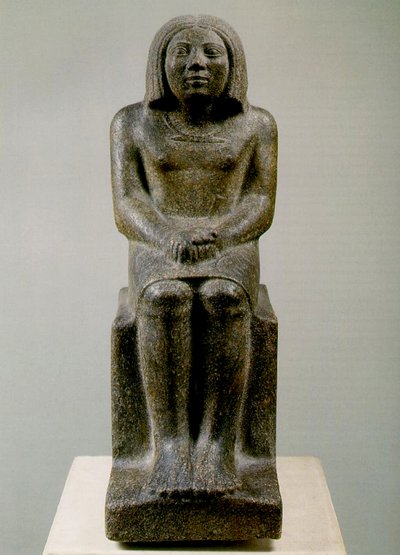 Figura maschile seduta, Egitto, Ankh, III dinastia da Egyptian 3rd Dynasty