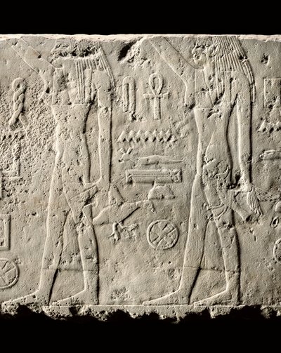 (dettaglio) del rilievo di Pehenuka, Antico Regno, 2465-2323 a.C. da Egyptian 5th Dynasty