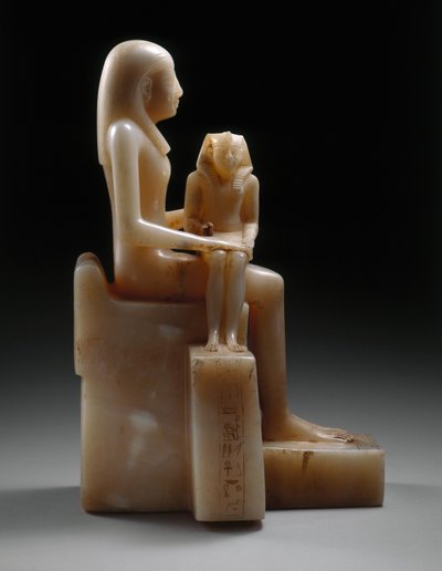 Pepi II e sua madre la regina Meryreankhnes, probabilmente da Saqqara, Antico Regno (calcite) da Egyptian 6th Dynasty Egyptian 6th Dynasty