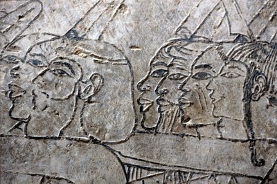 Antico Egitto, Pittura murale, Prigionieri asiatici, stile Amarna, Tomba di Ramose, Valle dei Nobili, Tebe da Egyptian Egyptian