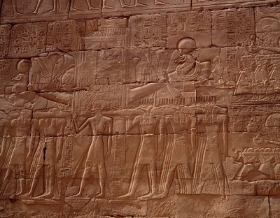 Antichità egiziana: rilievo dal tempio di Karnak (Karnac), Luxor, Egitto da Egyptian Egyptian