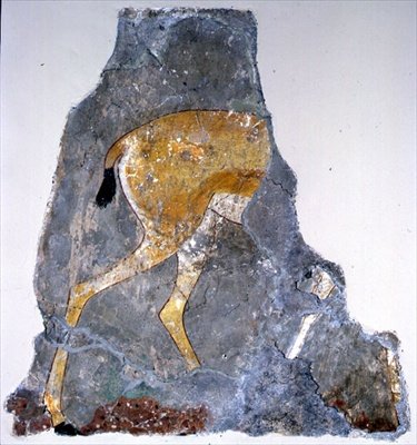 Frammento di un dipinto di una gazzella da Egyptian Egyptian