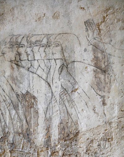 Schizzo di un gruppo di donne, tomba di Ramose da Egyptian Egyptian