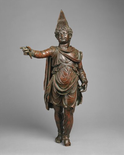 Statuetta in bronzo di un ragazzo in abito orientale, metà-fine I secolo a.C. da Egyptian Ptolemaic Period